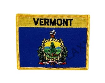 Vermont Patch / Vermont Flagge Aufnäher / zum Aufbügeln oder Aufnähen