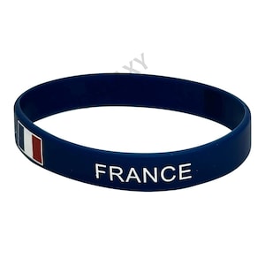 France Bracelet / France Flag Silicone Rubber Bracelet