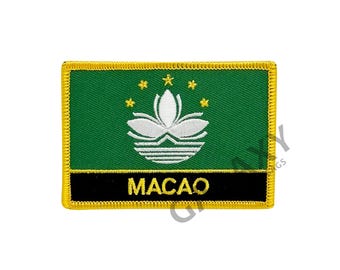 Macao Patch / Macao Flag Patch / Iron - on or Sew On