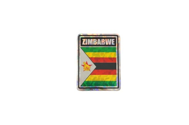 Zimbabwe Sticker  / Zimbabwe Flag Sticker / "3x4" Zimbabwe Sticker