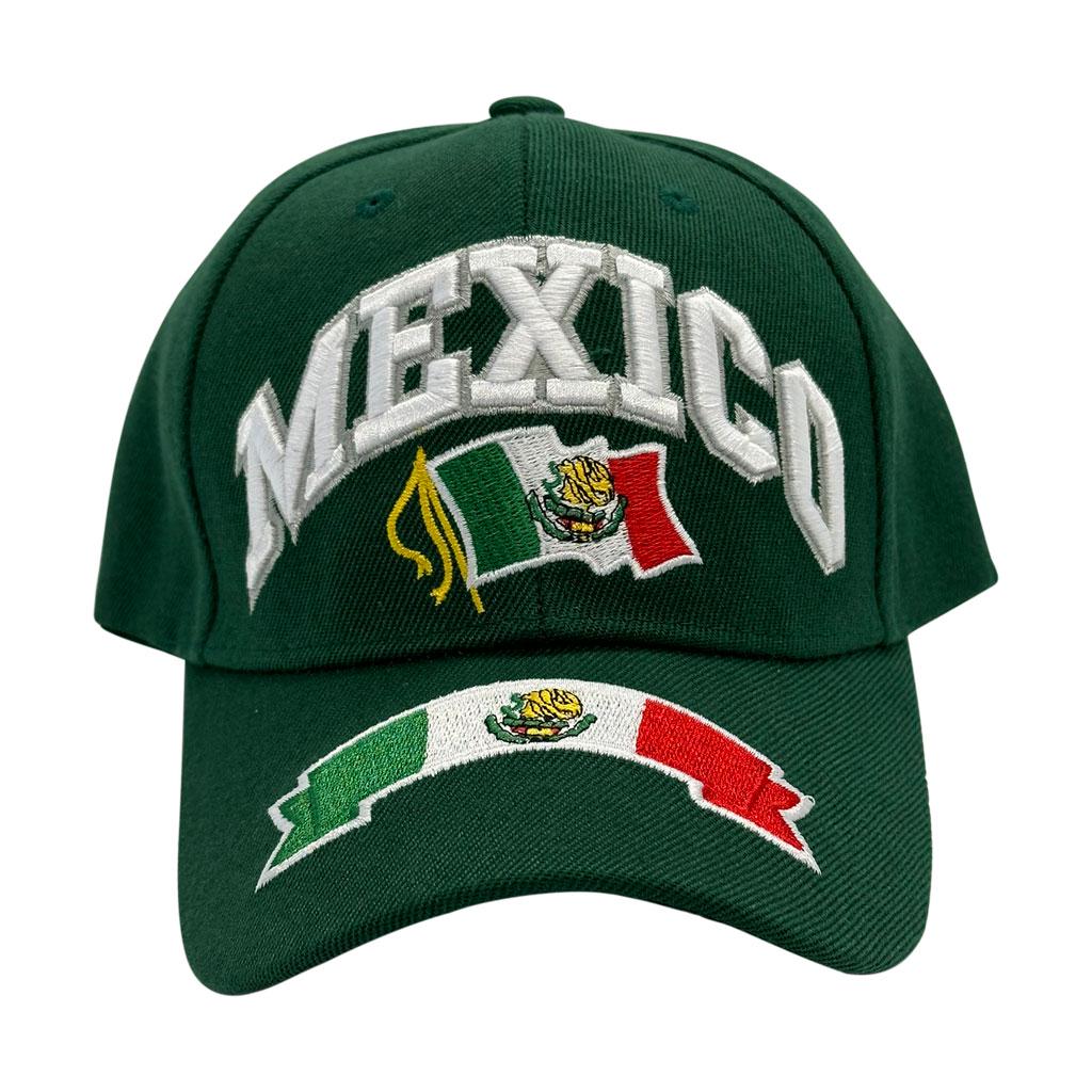 Casquette De Baseball Mexique Verte - Broderie Hecho En Mexico - Neuve