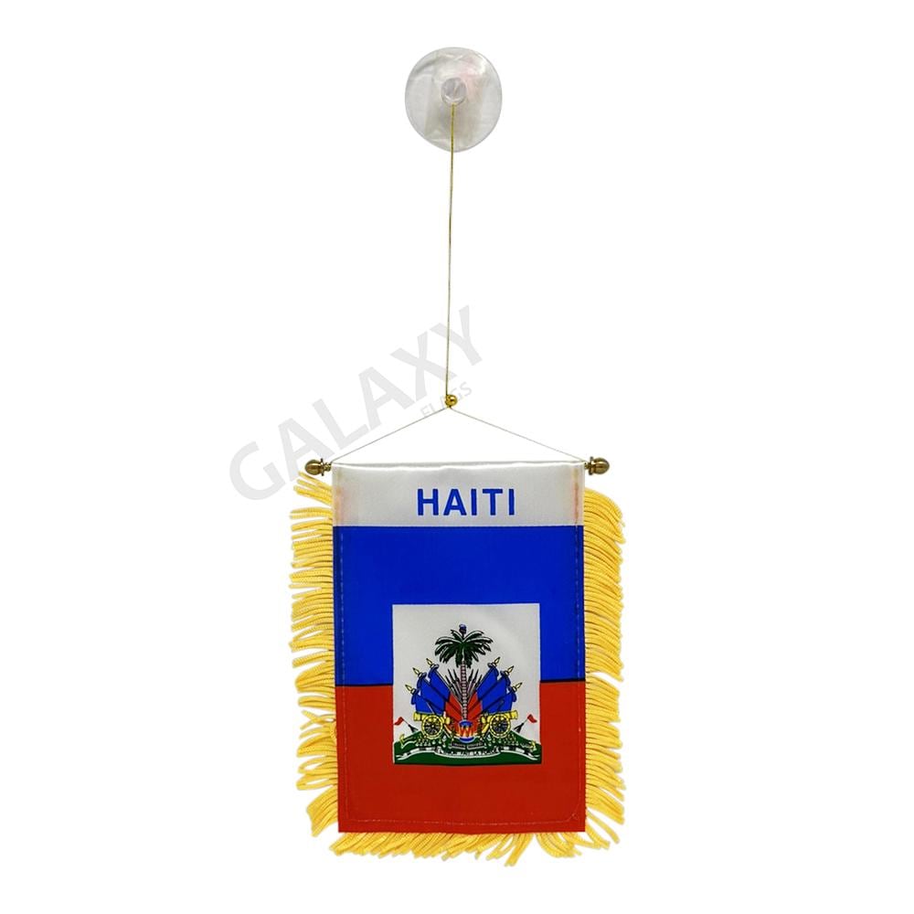 Bavoir Bébé Imprimé Drapeau Haïti - 30x35 Cm, Fermeture Velcro, 55% Polyester 45% Coton