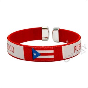 Puerto Rico Bracelet / Puerto Rico Flag Satin Bracelet