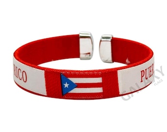Puerto Rico Bracelet / Puerto Rico Flag Satin Bracelet