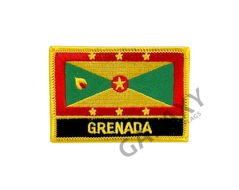 Grenada Patch / Grenada Flag Patch / Iron - on or Sew On