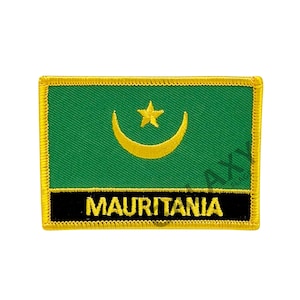 Mauritania Patch / Mauritania Flag Patch / Iron - on or Sew On