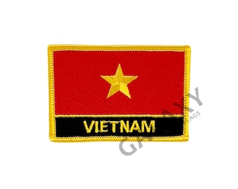 Wagner Patch Toppa Bandiera Del Sud Vietnam Ricamata - Chiusura A Gancio E Asola (Velcro), Souvenir Di Guerra, Marca VELCRO Patch Bandiera Vietnam Del Sud Gancio Asola - Foto 5