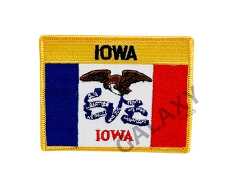Iowa Patch / Iowa Flag Patch / Iron - on or Sew On