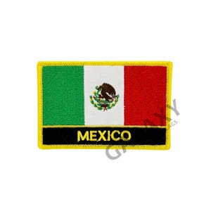 Mexico patch / Mexico Flag Patch / Iron - on or Sew On