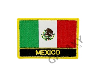 Mexico patch / Mexico Flag Patch / Iron - on or Sew On