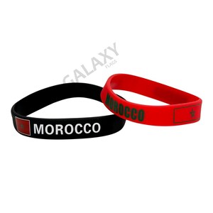 Marocko Armband / Marocko Flagga Silikon Gummiarmband