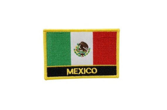 Embroidex Mexico Flag Iron On Patch For Clothes PT0134 S: Vibrant