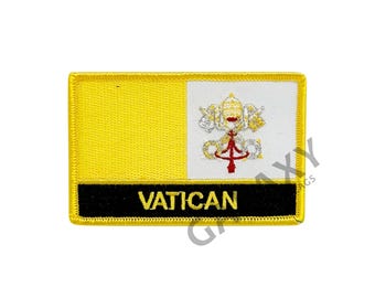 Vatican City patch / Vatican City Flag Patch / Iron - on or Sew On
