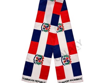 Écharpe République Dominicaine | Scarf Drapeau Dominicain | Maillot Fanion Clubs Sélections
