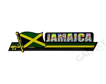 Jamaica Bumper Sticker  / Jamaica Flag Sticker / &quot;3 x 11 3/4&quot; Jamaica Bumper Sticker