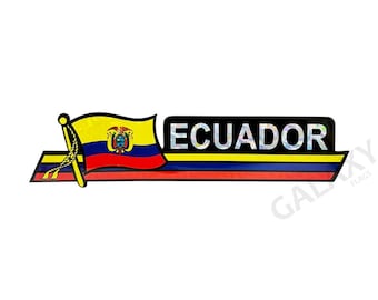 4er Set Auto-Aufkleber Mit Ecuador Flagge - Selbstklebende Tuning Streifen, 150x20 Mm, Wetterfest