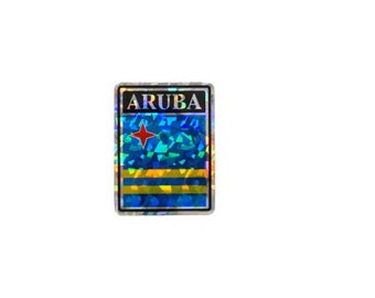 Aruba Sticker  / Aruba Flag Sticker / &quot;3x4&quot; Aruba Sticker