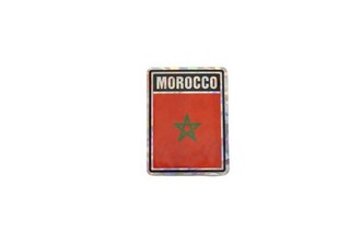 Adesivo Auto Bandiera Marocco, Resistente UV, 15x10 Cm, U24
