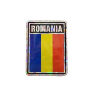 Adesivo Romania / Adesivo bandiera Romania / Adesivo Romania &quot;3x4&quot;