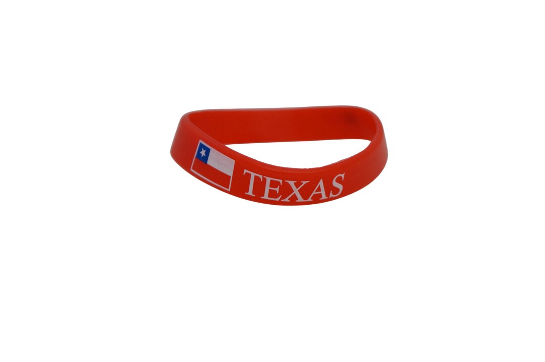 Texas Bracelet / Texas Flag Silicone Rubber Bracelet Etsy