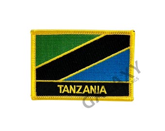 Tanzania patch / Tanzania Flag Patch / Iron - on or Sew On