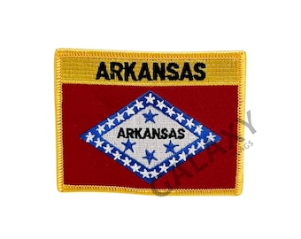 Arkansas Patch / Arkansas Flag Patch / Iron - on or Sew On