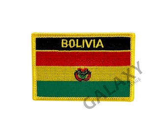 Toppa Ricamata Bandiera Bolivia Toppa Ricamata Da Applicare Con Ferro