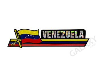 Venezuela Bumper Sticker  / Venezuela Flag Sticker / "3 x 11 3/4" Venezuela Bumper Sticker