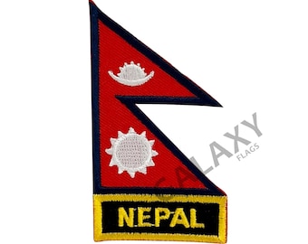 Nepal patch / Nepal Flag Patch / Iron - on or Sew On