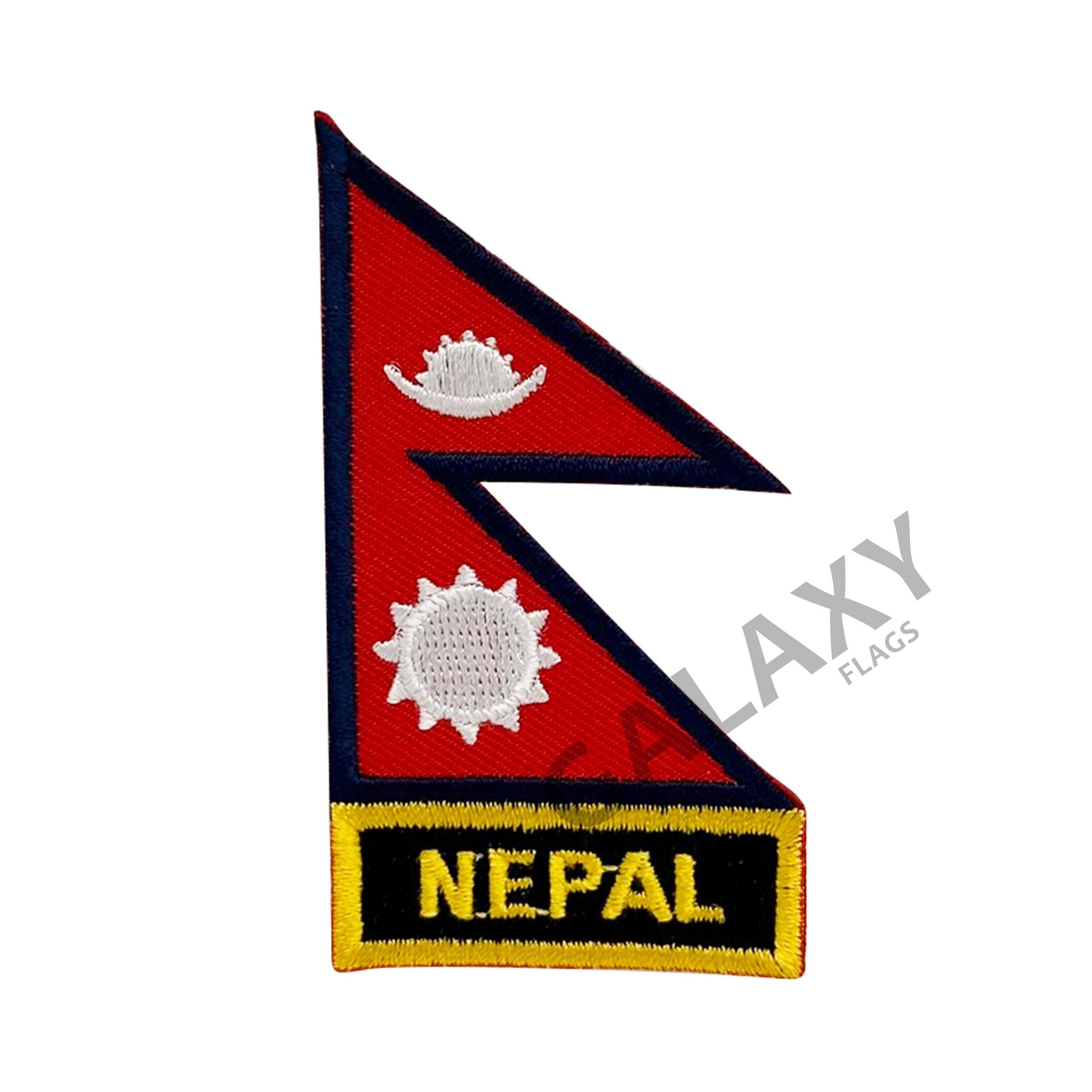 Cypress Collectibles - Nepal Flag Patch - Premium Embroidered Appliqué - Asian Country Iron On Patches - Dimensions: 3" X 2.5 - Foto 6
