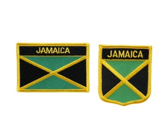 Jamaica Patch / Jamaica Flag Patch / Iron - on or Sew On