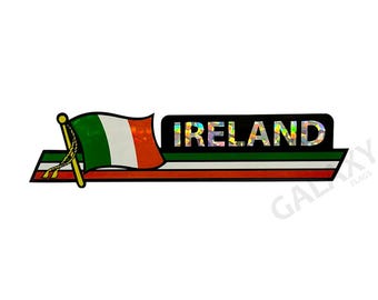 Ireland Bumper Sticker  / Ireland Flag Sticker / "3 x 11 3/4" Ireland Bumper Sticker