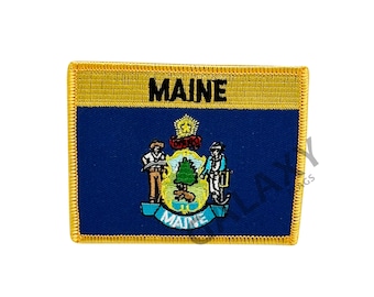 Maine Patch / Maine Flag Patch / Iron - on or Sew On