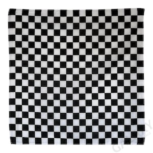 Zwart-wit geblokte bandana / geblokte vlag-bandana