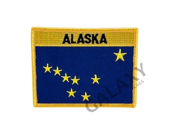 Naszywka Alaska / Naszywka z flagą Alaski / Naprasowanka lub naszywka