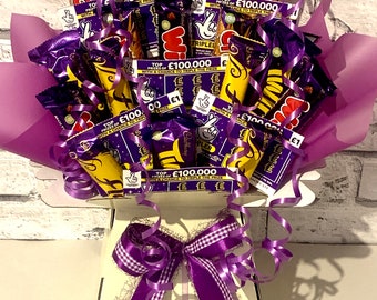 Scratch card chocolate bouquet - Cadburys  - Fathers Day -  gift - Hamper - Birthday - Mothers day -