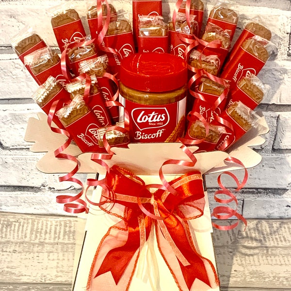 Lotus biscoff hamper bouquet-Coffee Morning - work Treat - Father’s Day - Birthday -Anniversary - Thanks - biscuits