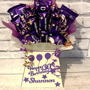 Personalised  dairy milk chocolate bouquet - happy birthday - Cadbury’s - Congratulations - gift for all occasions