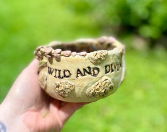 Hand-sculpted Ceramic Lavender Altar Bowl – Wild And Divine Elements