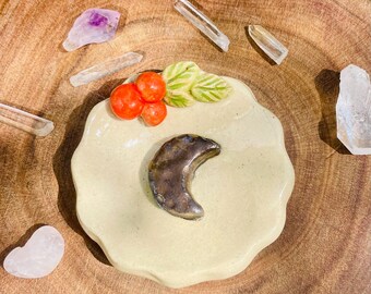 Orange And Moon Ring Dish