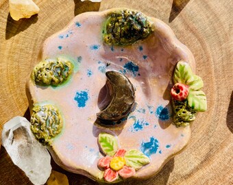 Floral Moon Ring dish