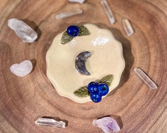Blueberry Crescent Moon Ring Dish