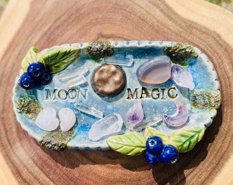 Blueberry Moon Magic Crystal Charging Plate