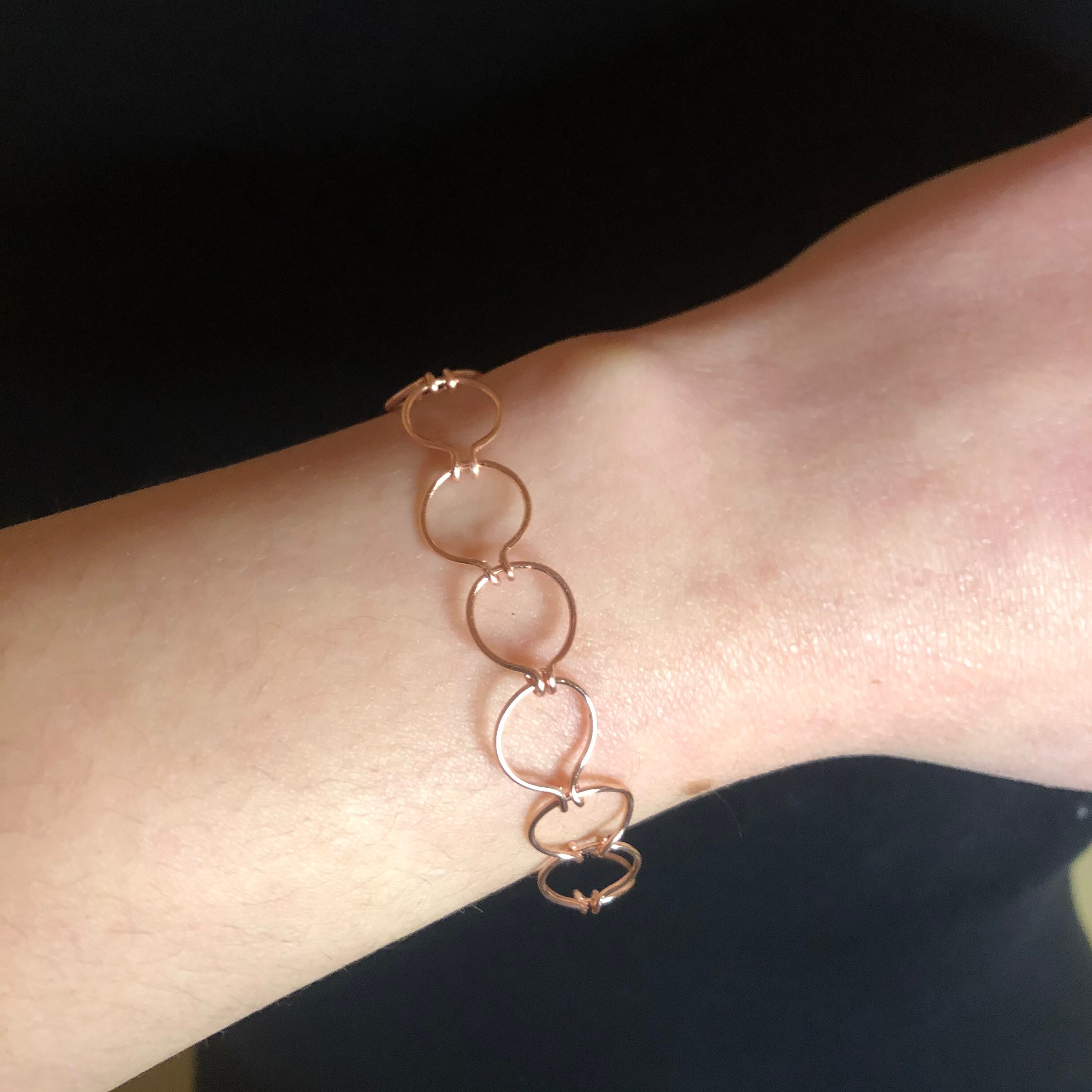 Handmade special chain link bracelet in Etsy