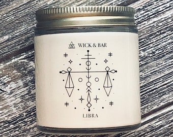 Libra - scented soy candle or soy wax melts