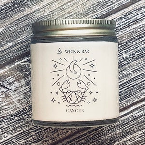 Cancer - scented soy candle or soy wax melts