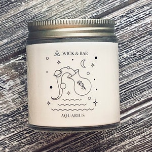 Aquarius - scented soy candle or soy wax melts