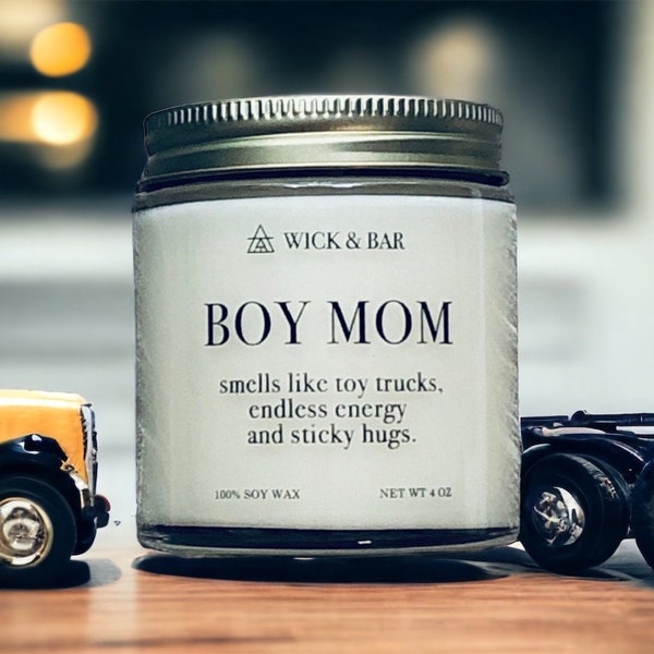 BOY MOM - scented soy candle or soy wax melts