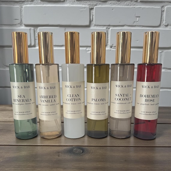 Home Fragrance Room Spray: Choose from Dozens of Scents and 6 Colors! Aromatherapy Linen & Air Freshener - choose from dozens of scents