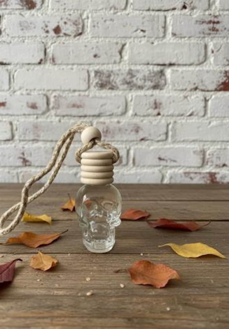 SKULL Car Diffuser - Hanging car air freshener - scented air freshener hanging freshie gift car truck office home stocking stuffer image 1